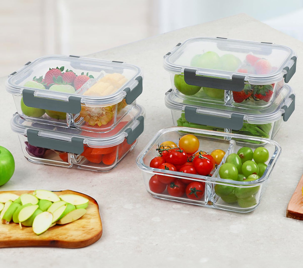 M MCIRCO sturdy glass for leftovers and gym meal prep