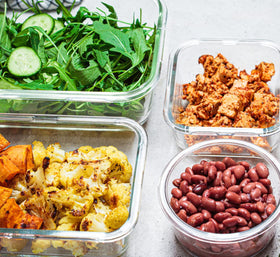 M MCIRCO clear glass shows contents at a glance for quick snacks.