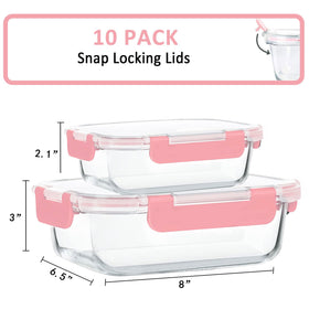 M MCIRCO snap-lock lids with silicone seals prevent leaks and keep freshness