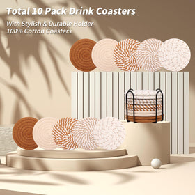 Mckanti coaster holder black metal keeps coasters organized and accessible.