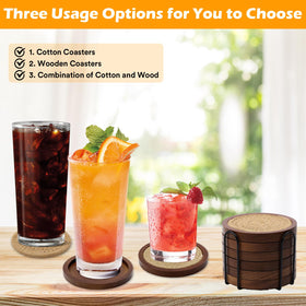 Mckanti coaster holder with coasters neatly stored