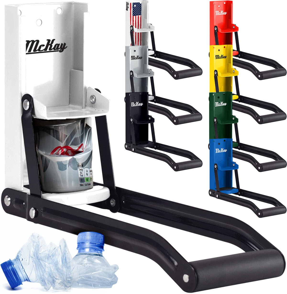 McKay 16oz Can Crusher wall-mounted saves space for home recycling.
