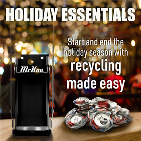 Compact recycling solution keeps work areas tidy and organized.
