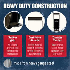 The crusher in action showing easy pull-down crushing for efficiency.