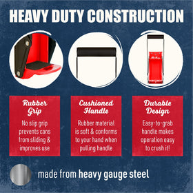 Close-up of rugged all-steel construction by McKay for durability