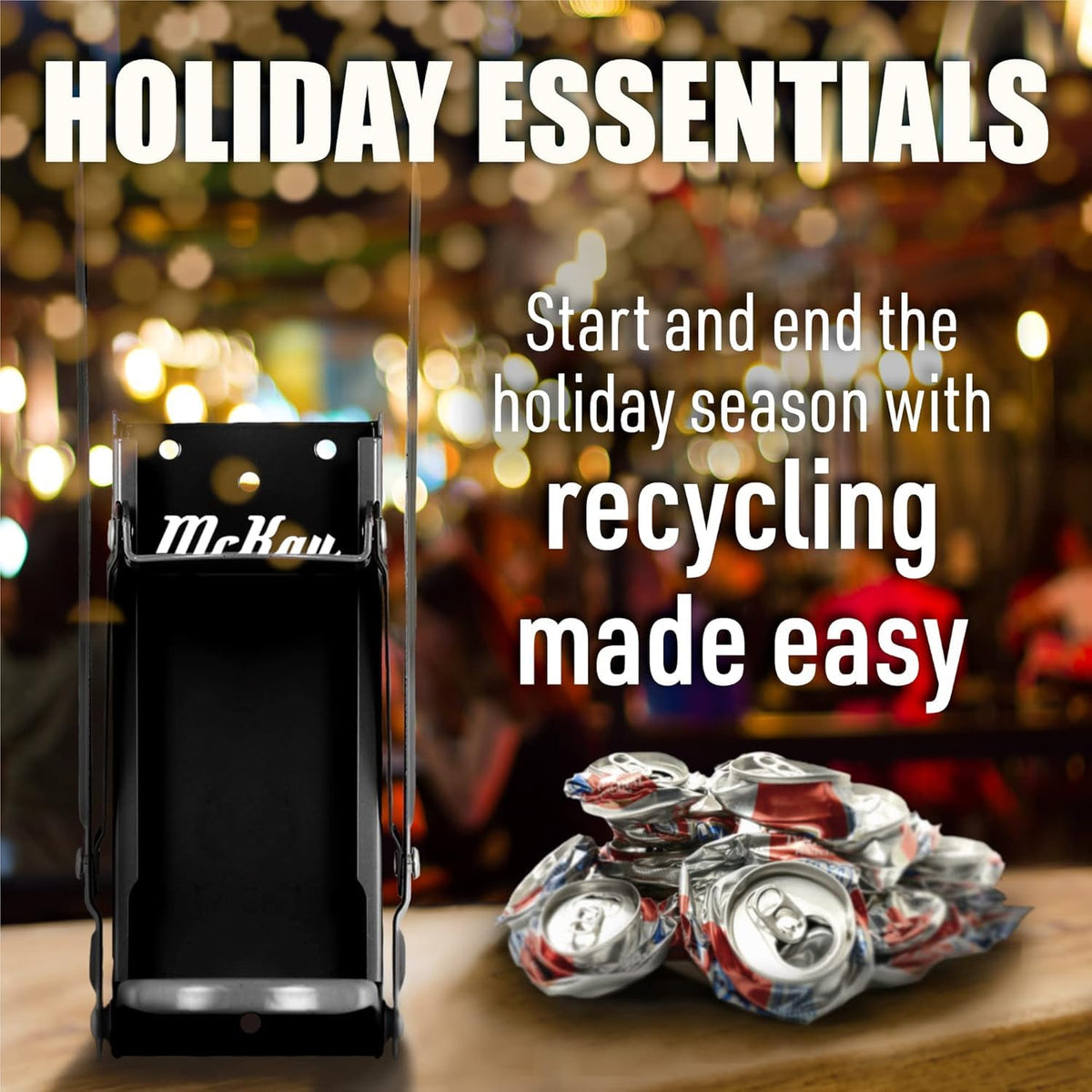 McKay recycling in home use emphasizes space-saving and organization.