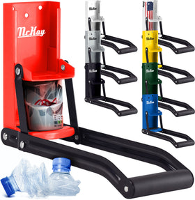 McKay wall-mounted red can crusher for convenient recycling