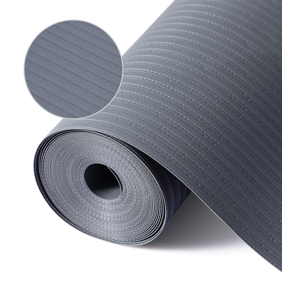 Mcrbeay shelf liner for kitchen drawers in dark gray with non-slip grip