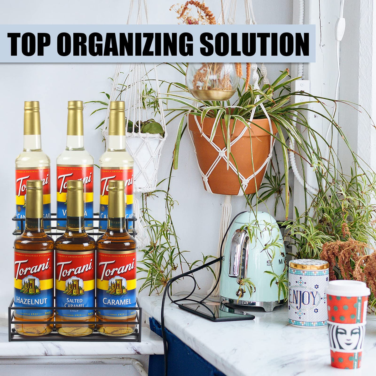 MCSAPIL organizer neatly displays flavors for quick bar prep.