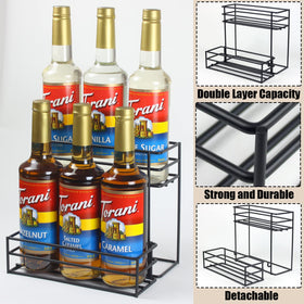 MCSAPIL coffee syrup rack with durable metal construction endures daily use.