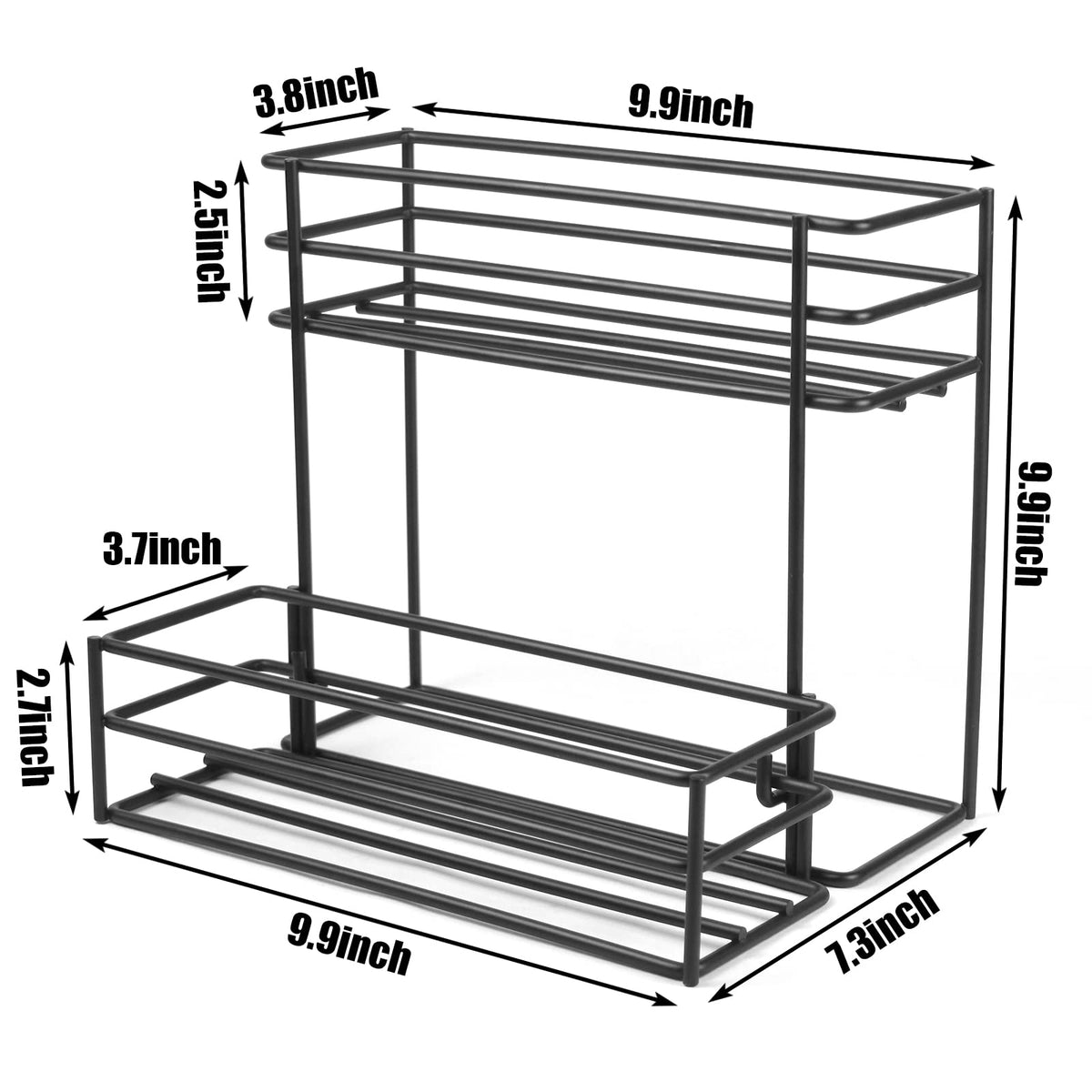 MCSAPIL 6-bottle rack fits compact countertops for tidy beverage stations.