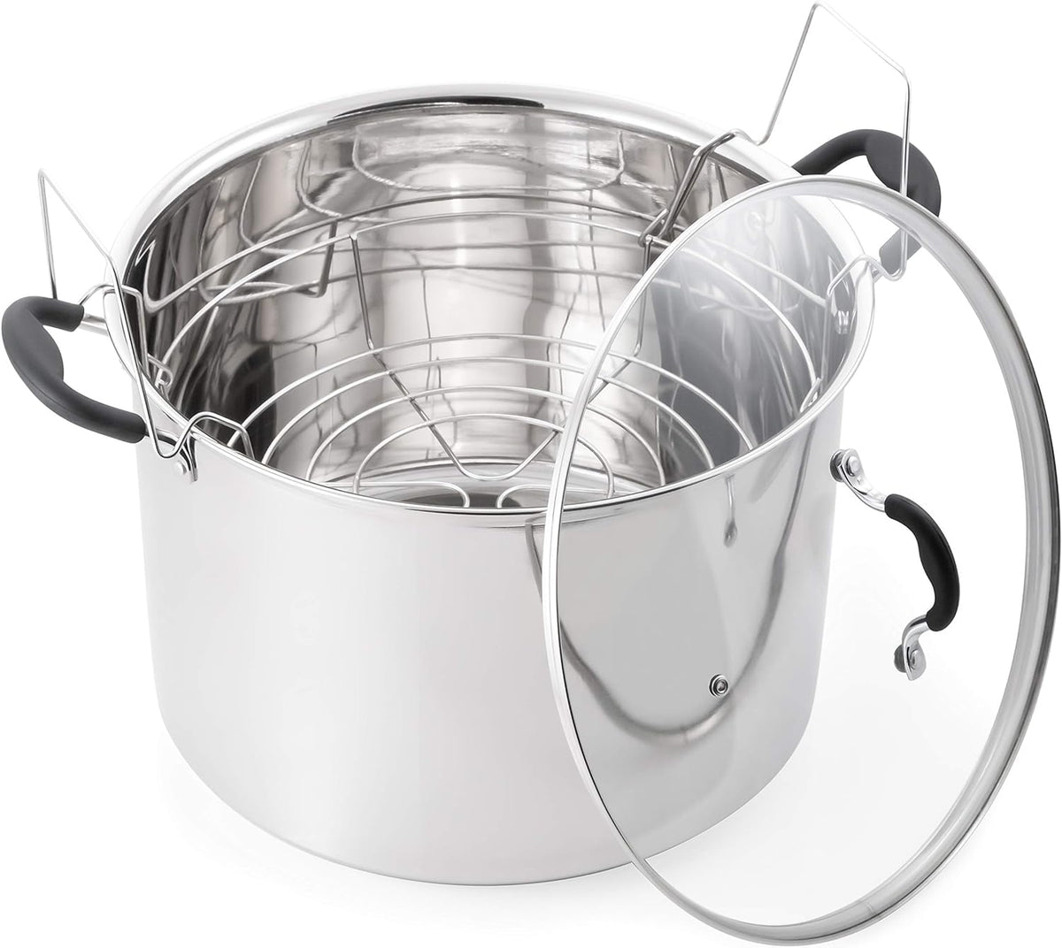 McSunley PrepNCook 21.5qt induction canner top view with even heat distribution.