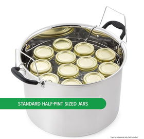 McSunley PrepNCook side view highlighting silicone wrapped handles for safe grip.