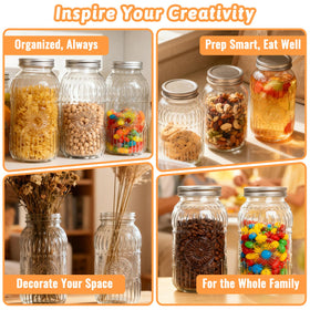 Mcupper glass mason jar offers clear visibility of contents