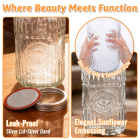 Mcupper large half-gallon mason jar ideal for pantry storage
