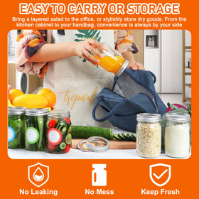 Mcupper airtight lid band with silicone gasket for leak-proof storage of liquids and dry goods.