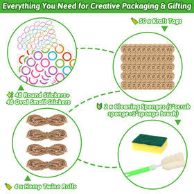 Mcupper hemp twine and sponge kit for easy decorating and cleaning.