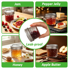 Mcupper regular-mouth 4 oz jar ideal for small-batch foods and snacks.