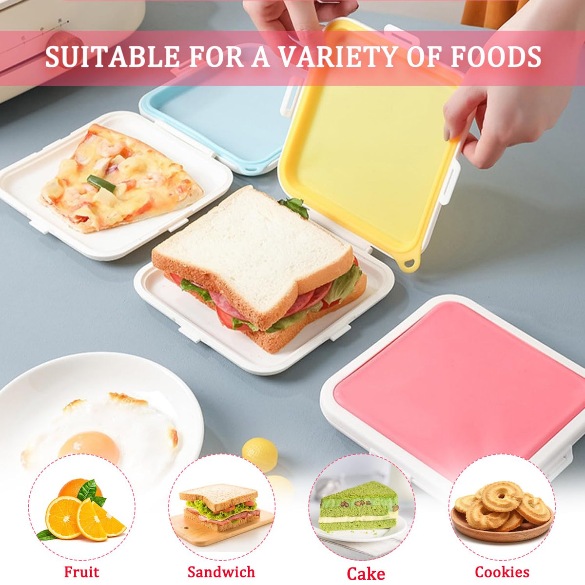 Leakproof MdakeGo containers prevent spills in bags and lunch boxes.