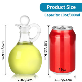 MDLUU clear glass vinegar cruet shows the transparent design for quick level checks