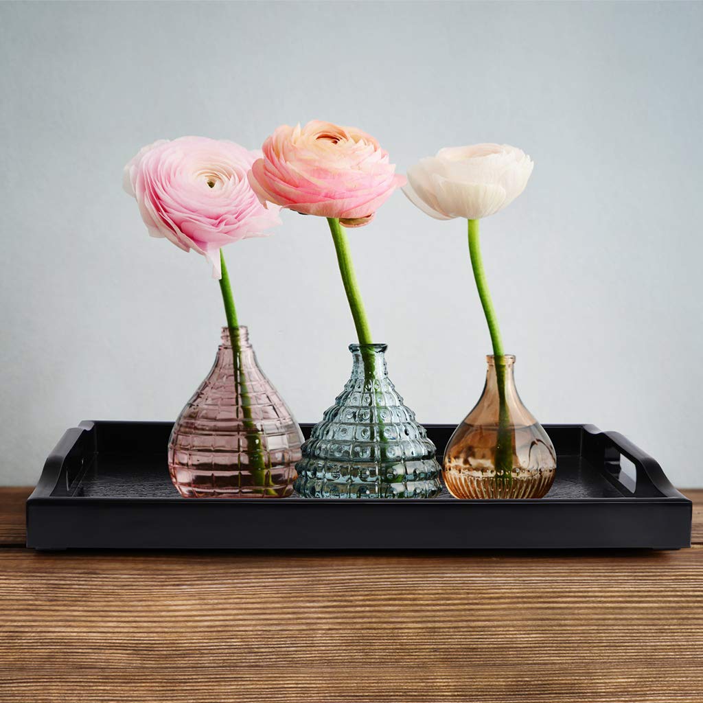 MDLUU kitchen tray for plates and napkins in black, versatile dining accessory