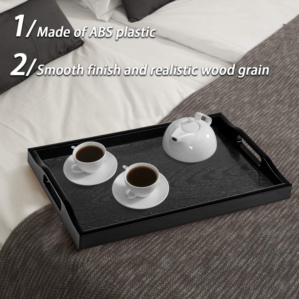 MDLUU tray with flowers, candles, and glassware in black for ambience