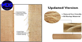 MDS vintage-inspired burlap runner for Christmas or parties.