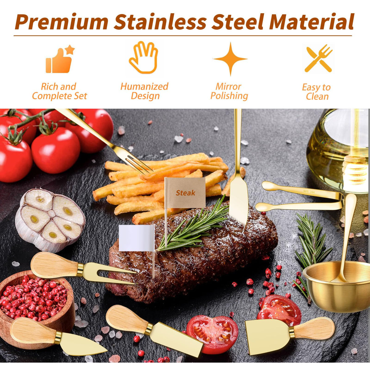 MDSPLPIY cheese knife with wood handle offering premium grip for smooth spreading.