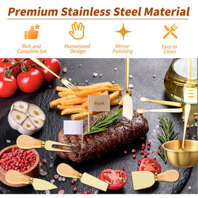 MDSPLPIY cheese knife with wood handle offering premium grip for smooth spreading.
