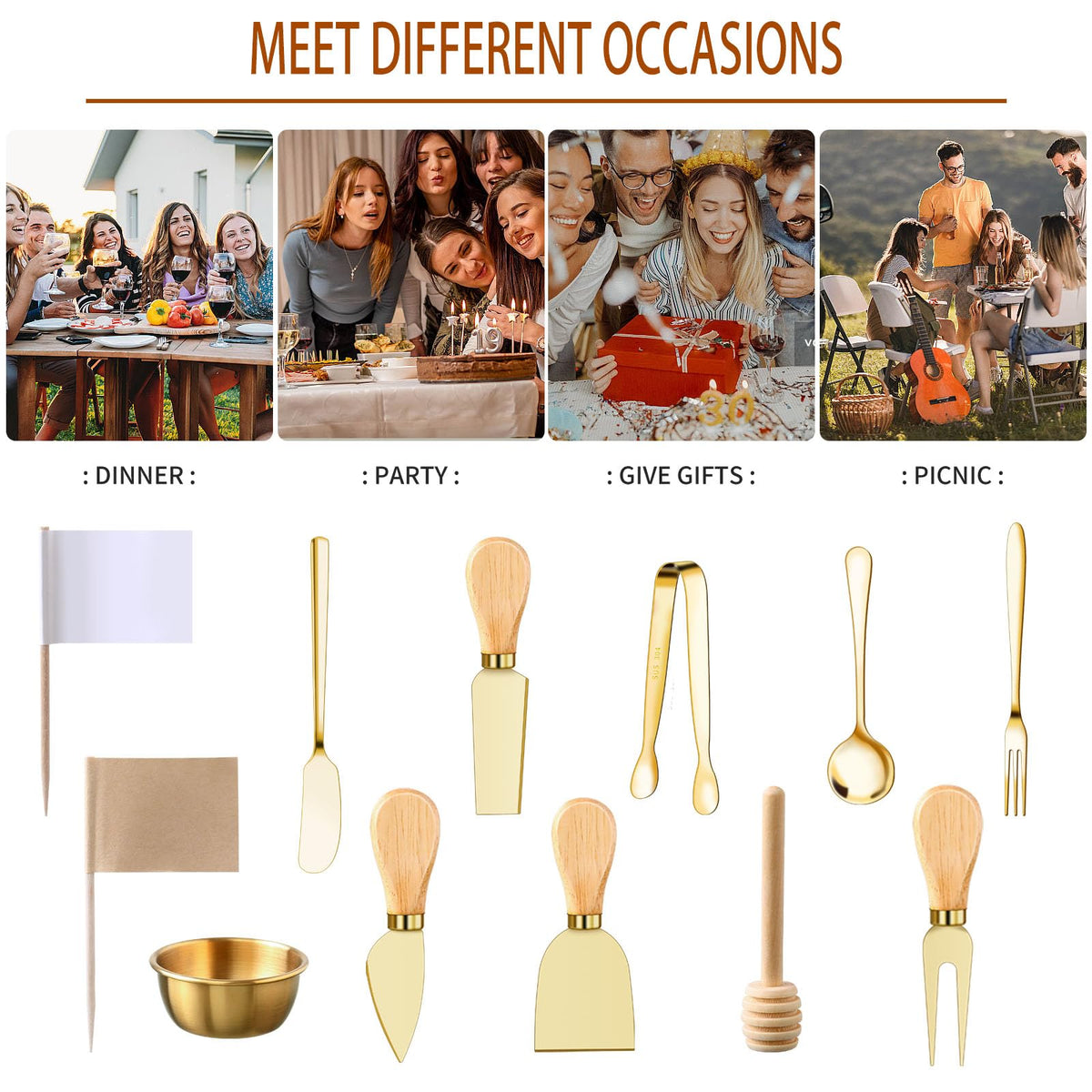 MDSPLPIY honey dippers add elegance to serving sweet toppings.