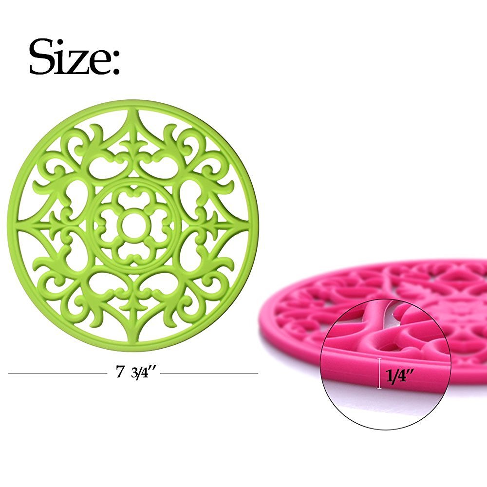 ME.FAN silicone trivet flexible material doubles as a kitchen mat.