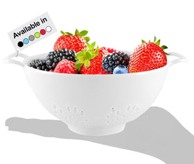 Meadow Lane 6-inch small colander for compact storage and quick rinsing.