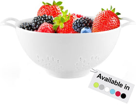 Meadow Lane colander is dishwasher-safe for effortless cleanup after meals.
