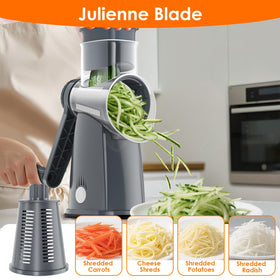 MealHelper hand-crank grater enables smooth, hands-free grating