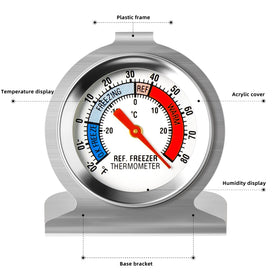 Stainless steel MEANLIN MEASURE thermometer with hanging design