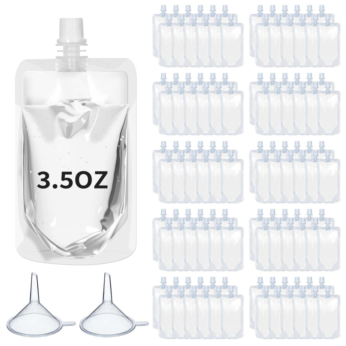 Meanplan reusable squeeze pouches in clear plastic for mess-free portion control.