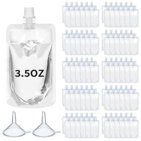 Meanplan reusable squeeze pouches in clear plastic for mess-free portion control.