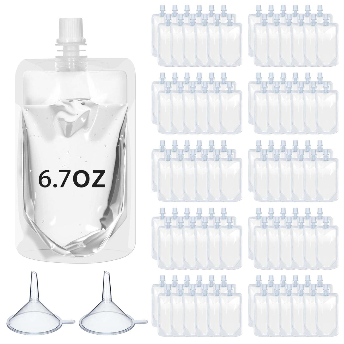 Meanplan 100 Pcs Plastic Pouches bulk for simple on-the-go servings and gift-ready party favors.