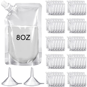 Meanplan 8oz clear squeeze pouch for portable snacks