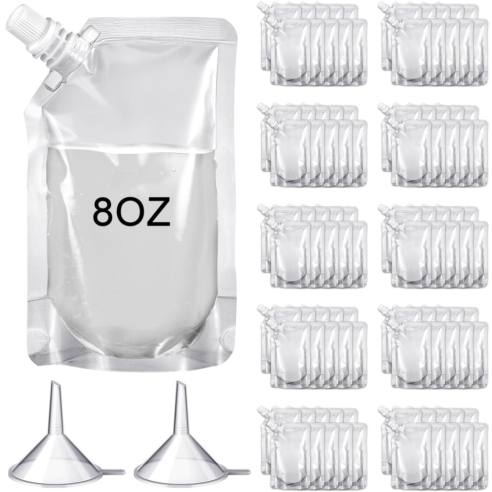Meanplan 8oz clear squeeze pouch for portable snacks