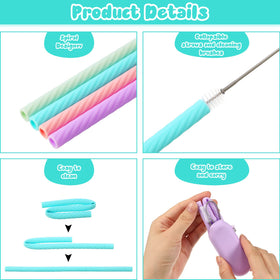 Meanplan pink straw case keeps accessories organized while traveling