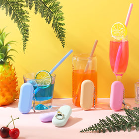 Meanplan colorful straw cases with eight colors for quick identification.