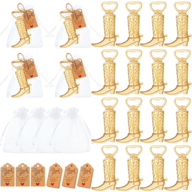 Meanplan cowboy boot bottle opener close-up, ideal for stylish wedding favors.