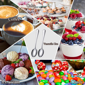 Meanplan 4.33-inch spoons ideal for cappuccino and desserts