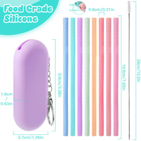 Meanplan foldable straw brushes with case for easy cleaning on trips.