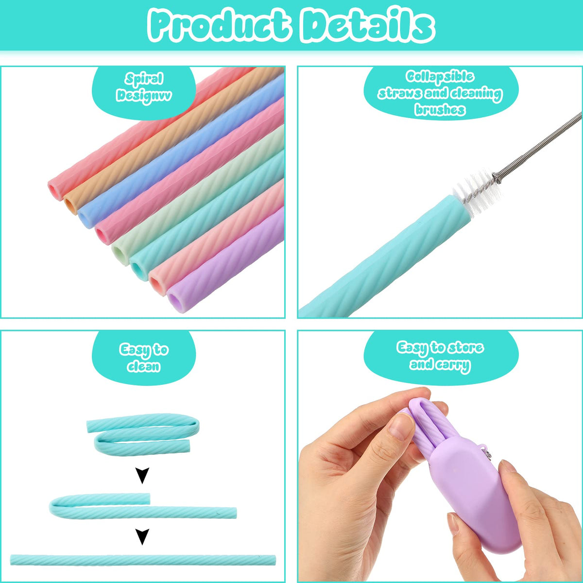 Meanplan portable straw case with clip for convenient carry in bags.