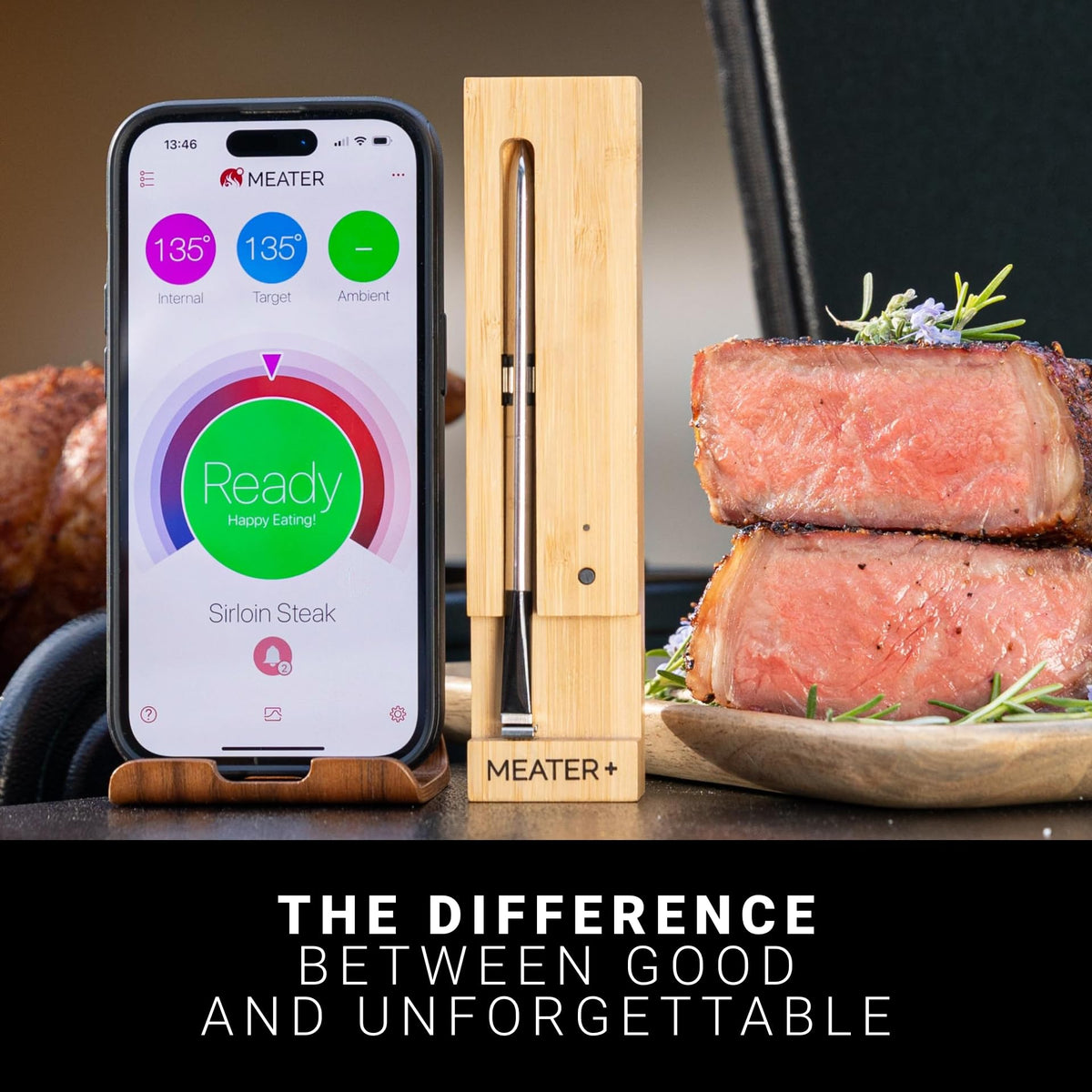 MEATER Plus real-time alerts during grilling or roasting
