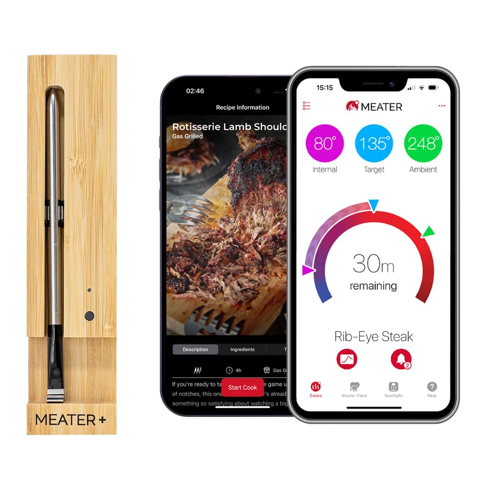 MEATER Plus wireless thermometer for precise grill and oven monitoring