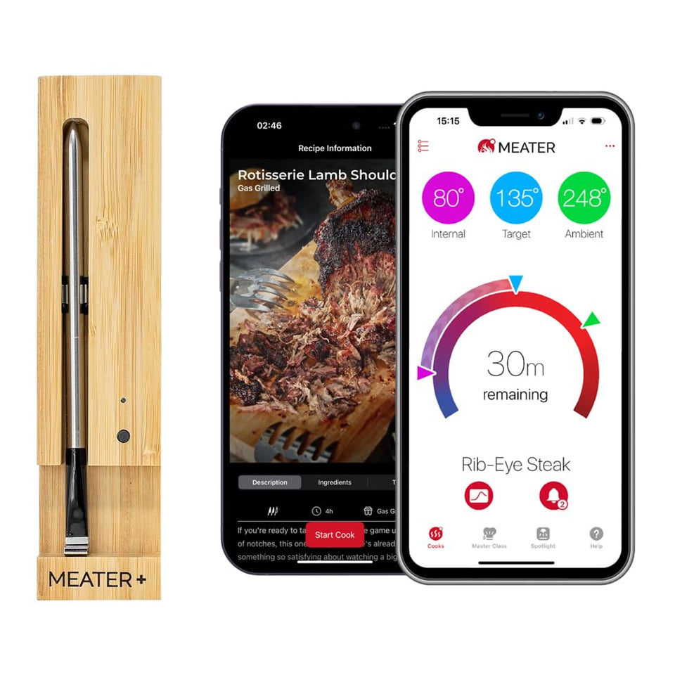 MEATER Plus wireless thermometer for precise grill and oven monitoring