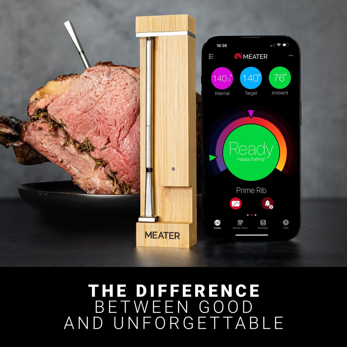 MEATER Pro with 1000°F heat-resistance handles high-heat searing.
